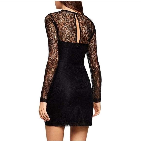 BCBGeneration Women's Shirred Body-con long sleeve Dress, Black, 0 NWT - Picture 3 of 12